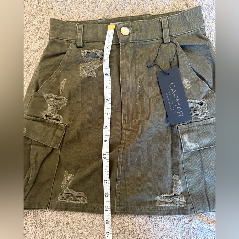 LF Carmar olive jean skirt - Picture 7 of 7